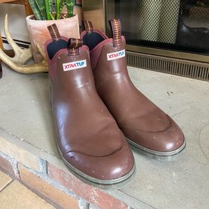 Men’s Xtratuf maroon boots; size 12